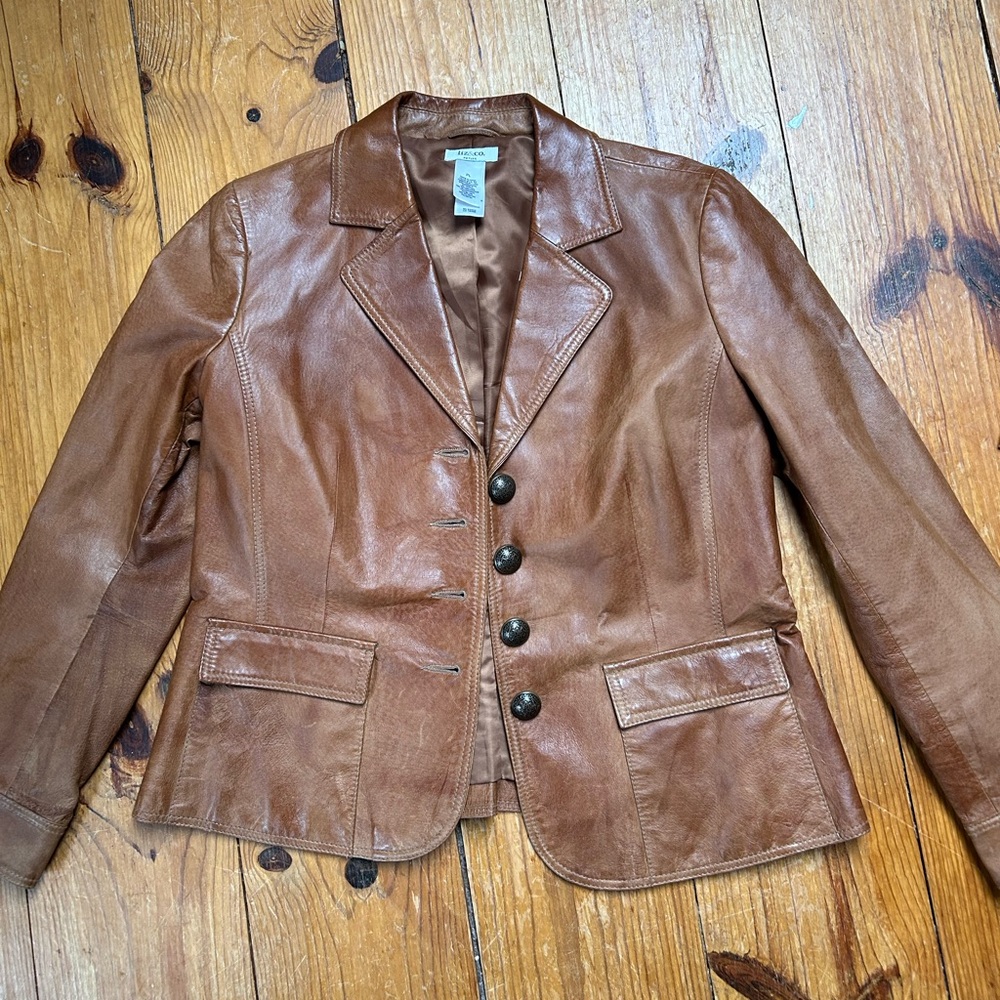 The best vintage leather blazer jacket